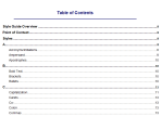 Create a Table of Contents Sample
